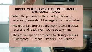 How Do Veterinary Receptionists Handle Emergency Triage? - Animal Care Jobs
