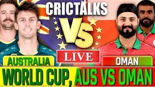 🔴 AUS vs OMAN Live Match Today, T20 World Cup 2026 Australia v Oman Live Cricket Score Commentary