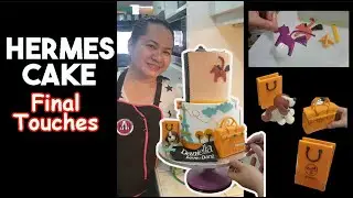 Hermes Cake Final Touches | Assembling Cake and Fondant Toppers