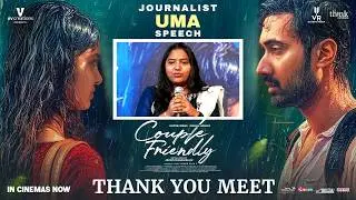 Journalist Uma Speech | Couple Friendly Thank You Meet | Santosh Soban | Manasa Varanasi