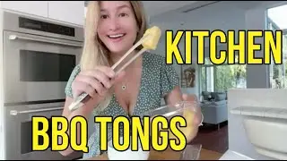 3 Pieces Korean and Japanese BBQ Tongs Stainless Steel Grill Tongs Kitchen Food Tongs Tweezers