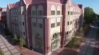 Wallis Annenberg Hall exterior (shot with a drone)