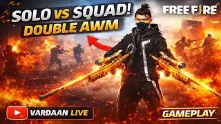 Double AWM Solo vs Squad Gameplay - Free Fire @TotalGaming093 @TechnoGamerzOfficial #freefire