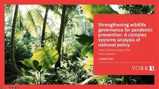 Chloe Astbury: Wildlife governance for pandemic prevention