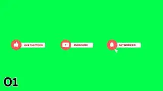 10 FREE Youtube Subscribe Button Green Screen || Subscribe Green screen || green screen no copyright