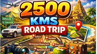 2500 kms South India Road Trip&ndash;Part 1 🚗#travelvlog #southindia #bangalore #varkala #creta #roadtrip 