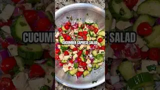 cucumber caprese 🥒 #capresesalad #healthyrecipes #healthyfood #salad #summerrecipes #summersalads