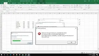 How to Fix There isn&rsquo;t Enough Memory to Complete this Action in MS Excel 2016