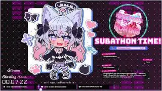 [✨!subathon Day 2!✨] eepy kitty first subathon 🥺💖 kitty finishes some goals on stream!