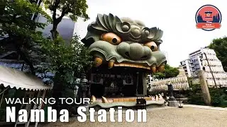 Walking Tour from Nankai Namba Station (難波駅) to Namba Yasaka Shrine (難波八阪神社) | Osaka, Japan