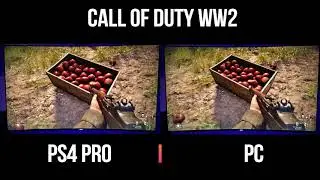 Call of Duty WW2 PS4 PRO vs PC  Side by Side Comparison