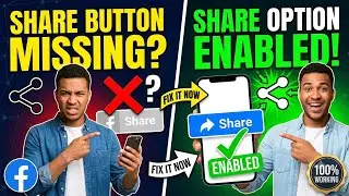 How To Enable Share Option In Facebook | Share Button Missing