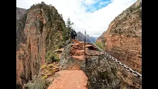 Hiking Angels Landing in the Rain
