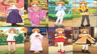 Cardcaptor Sakura: Memory Key - All 6 Stars casual outfits & animations