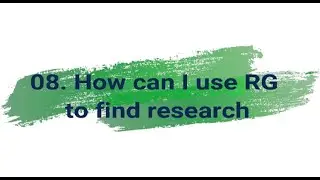 08. How can I use ResearchGate to find research? [English version]
