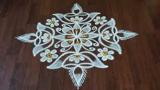 Beautiful Kaarthikai deepam 🪔special rangoli kolam🌺Traditional muggulu designs🌺Easy/simple rangoli🌺