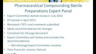 Recommendations for USP 797 Updates