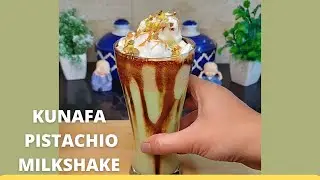 Dubai-Inspired Treat : Kunafa Pistachio Milkshake | Creamy, Crunchy & Irresistible!