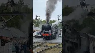 BR Standard Class 9F Number 92134 With a wheel slip start on the North Yorkshire Moors Railway