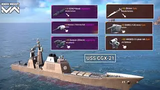 USS CGX-21 - All Hero / All Legendary Equipment 2M Damage - Modern Warships