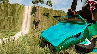 Cars vs Unfinished Road &ndash; BeamNG.Drive | National Beam Drive