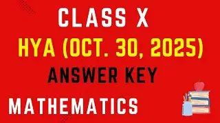 Class X // Answer key // HYA // 30 OCTOBER, 2025