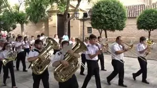 Torralba de calatrava 125 aniversario la banda,la banda de carrion a su paso por el paseo