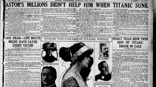 Titanic April 15-16, 1912, U.S. Newspaper Headlines