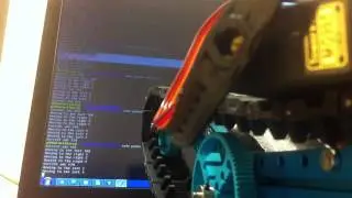 RaspberryPI + Gertboard + L-MotorShield + Servo (modified to get feedback)