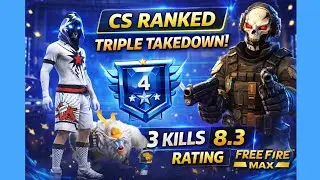3 KILLS 🔥 | CS RANKED MATCH | 8.3 RATING GAMEPLAY | FREE FIRE MAX