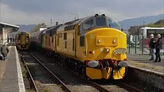 97302/37254 1Z68 Pwllheli-Shrewsbury (The Cambrian Coast Express) Passing Abererch with Ilkley Moor
