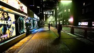 Through the rainy luminous Night | Cyberpunk 2077