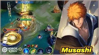 Honor of Kings x BLEACH ( Musashi ) Kurosaki Ichigo themed skin  | Server China