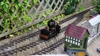 A rebuilt and repainted  Regner Chaloner vertical boiler live steam model loco
