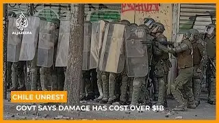 Chile unrest: Gov't says cost of damages 'surpasses $1bn'