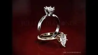 eBay Pear Diamond Engagement Ring, Yellow & White Gold