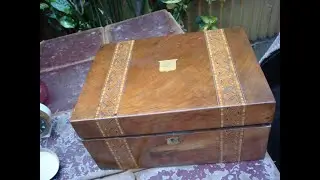 Old Vintage Antique  Slope Writing Box For Restoration Spare To Repair See Video