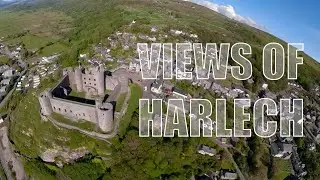 The beautiful views of Harlech from a Paraglider