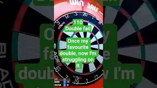 110 double fail - I think I need more double practice lol #darts #pdc #fail #short #viral #dartfan
