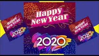 how to create a happy new year 2020 design in coreldraw tutorial