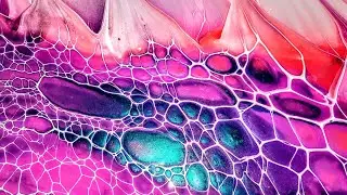 'Pink Embers' Gorgeous Bloomswipe Featuring Chameleon Pigment #tlp #fluidart #acrylicpouring