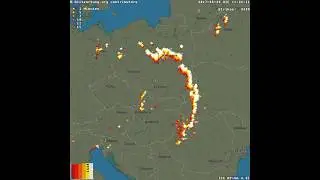 Gwałtowne burze w zwrotnikowej masie powietrza - animacja Blitzortung