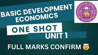 BASIC DEVELOPMENT ECONOMICS | UNIT 1 | ONE SHOT | DU/SOL/REGULAR/NCWEB