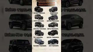 Mahindra SUV Line-up #short #shortvideo #viralshort #automobile #machine #foryou