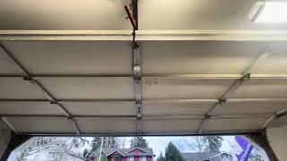 Garage Door Opening and Closing with Safety Light Test