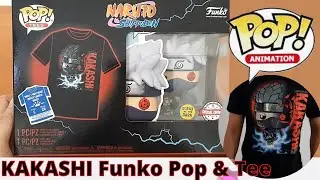 Kakashi Lightning Blade Funko Pop with Tee Unboxing | 4K | ASMR
