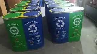 Stainless Steel Duo Dustbin | Available on IndiaMART