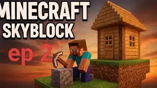 Building a unique house in skyblock ep 2 #minecraft #skyblock #interesting#house