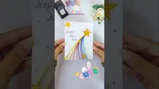 Happy New Year Card 2025 #shorts #aklimacraftsandjournals #diy #newyear2025 #ytshorts #cardmaking