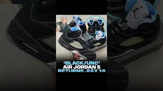 THE AIR JORDAN &ldquo;BLACK UNC&rdquo; RETRO 5s  RETURN IN 2026 #sneakers #basketballshoes #viralshorts #jordan